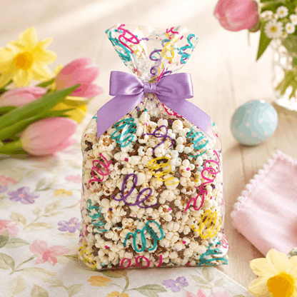 Chocolate Drizzled Popcorn — Small Bag with Bow, 3 oz.| Sensational Sweets Gourmet