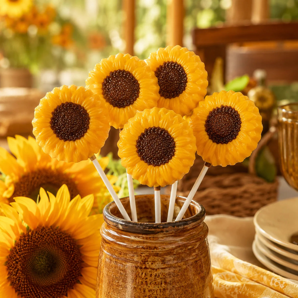 Sunflower Pollylop® — Chocolate Lollipop