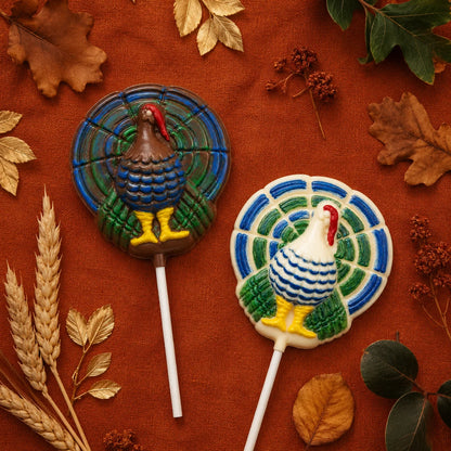 Turkey with Tail Pollylop® — Chocolate Lollipop