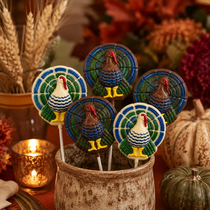 Turkey with Tail Pollylop® — Chocolate Lollipop