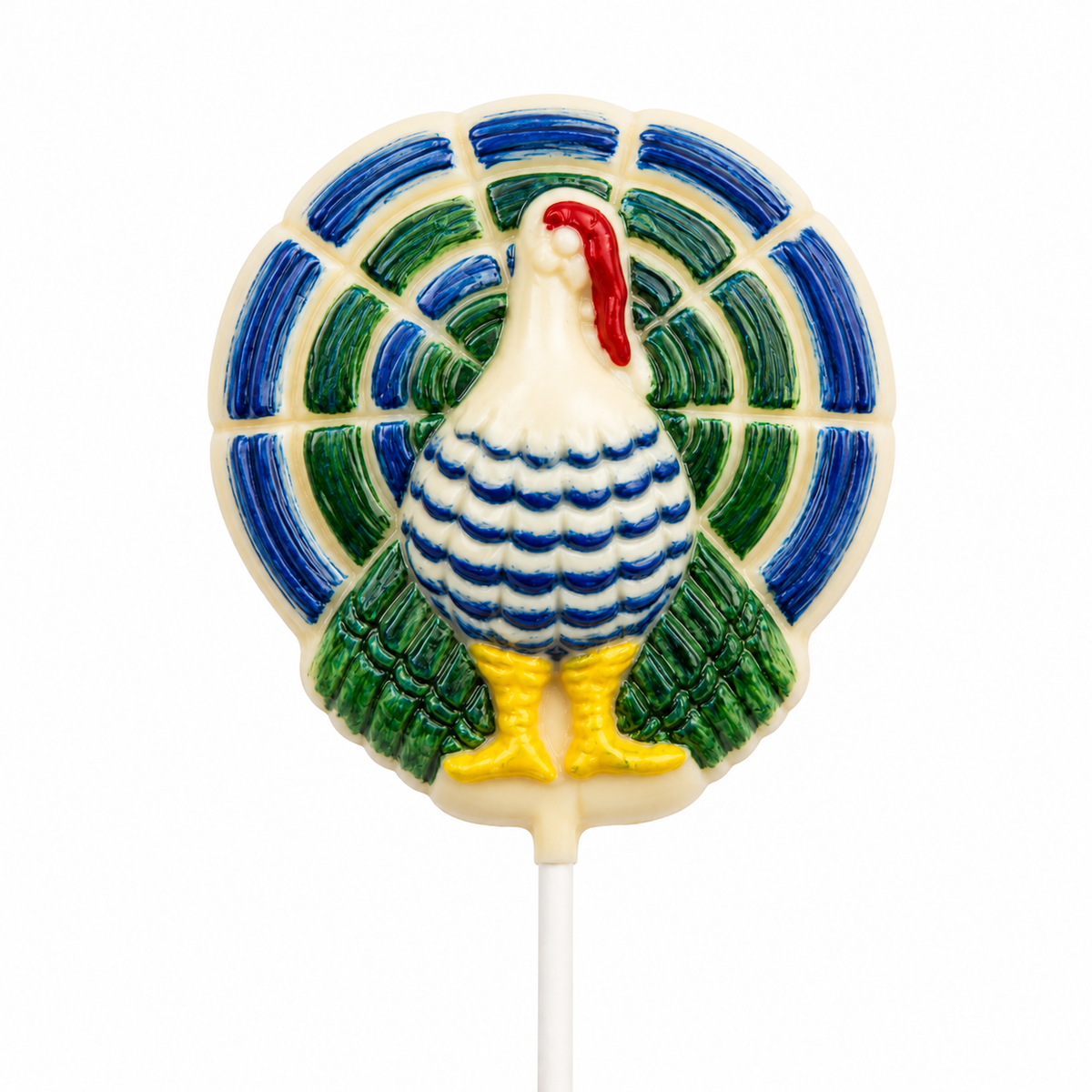 Turkey with Tail Pollylop® — Chocolate Lollipop