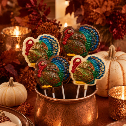 Turkey Round Pollylop® — Chocolate Lollipop