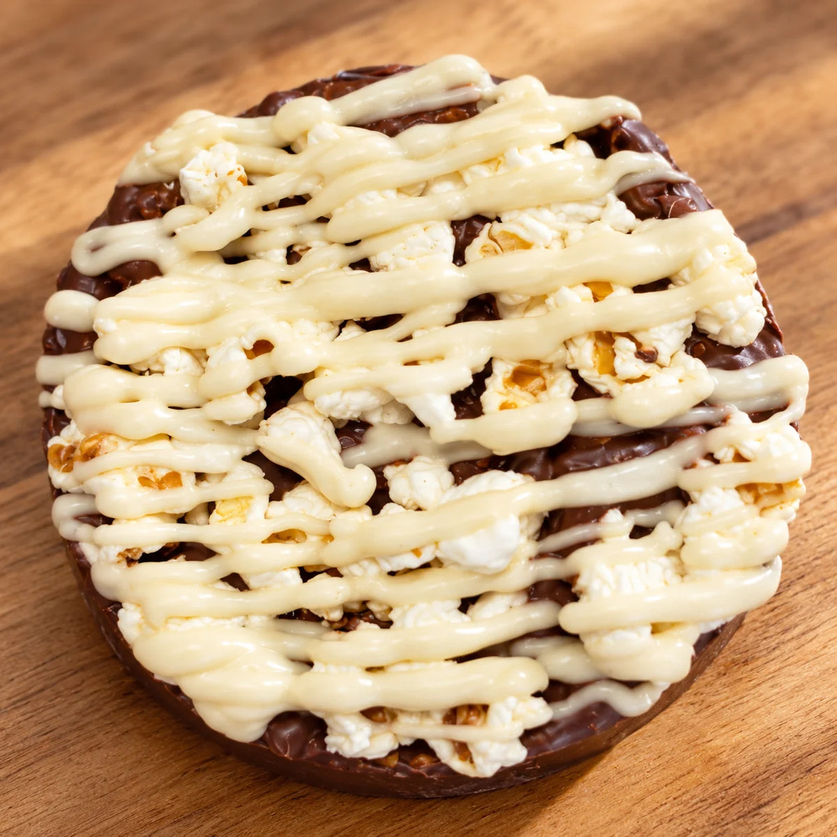Chocolate Pizza Pattie™ with White Drizzle, 3.5"