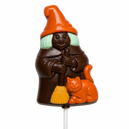 Witch with Cat Pollylop® — Chocolate Lollipop