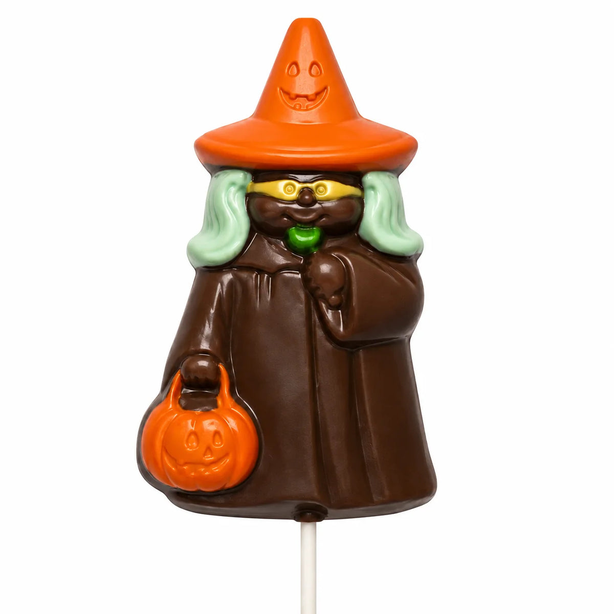 Witch with Pumpkin Pollylop® — Chocolate Lollipop