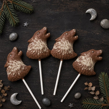 Chocolate Lollipops - Pollylops® - Wolf Head